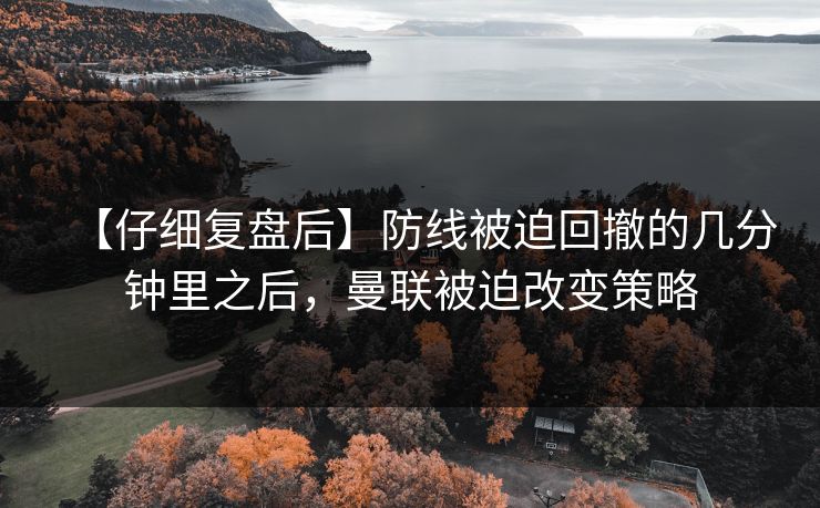 【仔细复盘后】防线被迫回撤的几分钟里之后，曼联被迫改变策略